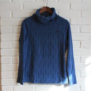The North Face fleece size medium cowl neck pullover blue women's